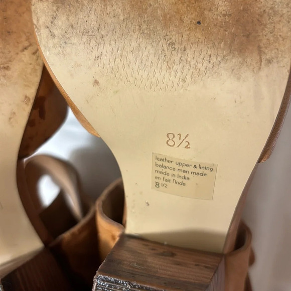 Seychelles Cleopatra Leather Heel Open Toe size 8.5 - Picture 9 of 11